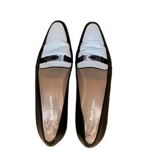 Ralph Lauren Black and White Leather Shoes 8 AA